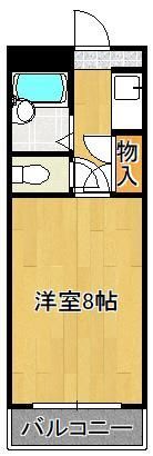 折尾自由ヶ丘センチュリー21 206の間取り画像