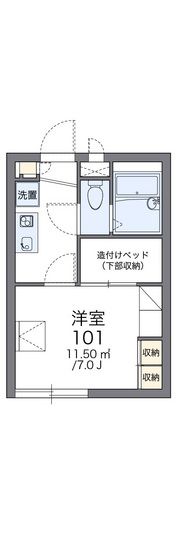 レオパレスシティパルⅠの間取り画像