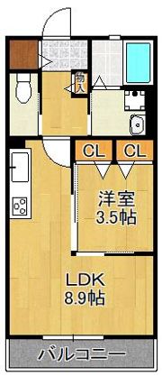 Chime境川の間取り画像