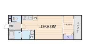 ALEGRIA古川橋Ⅱの間取り画像