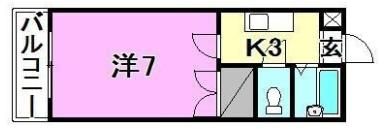 天王ハイツの間取り画像
