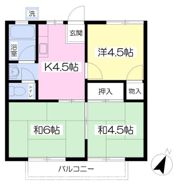西山ハイツ Bの間取り画像