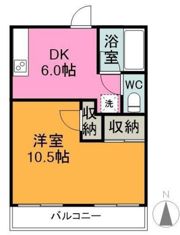 上東コーポ 東の間取り画像