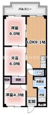 PLUM CITY RESIDENCE NEYAGAWA (ジュネスFUJI)の間取り画像