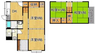 小倉南区蜷田若園戸建の間取り画像