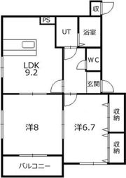 ガイア足門Bの間取り画像
