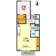 セジュール山室中部 Aの間取り画像