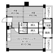 ビレッジハウス萩原1号棟の間取り画像