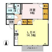 ビラ ヤハタ B Ⅰの間取り画像