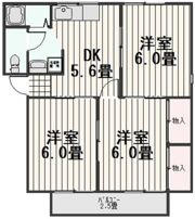 リバーサイド福島 Eの間取り画像