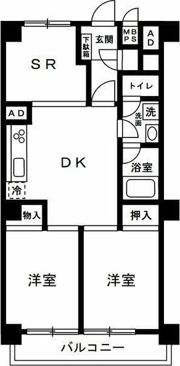 大倉山パークハイツの間取り画像
