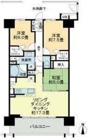 レーベン松山一番町 THE TOWERの間取り画像