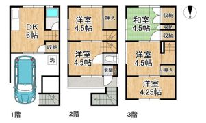 四ノ宮小金塚 貸家の間取り画像