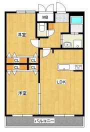 パークサイドハイツ（三郎丸）の間取り画像