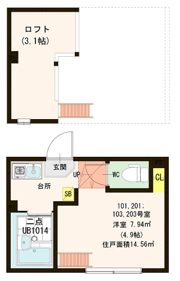 コーポRiNの間取り画像