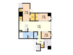 MODERN PALAZZO薬院2丁目の間取り画像