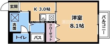 Studio Flat Bloomの間取り画像