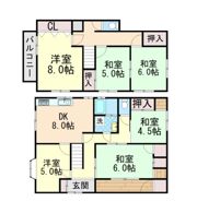 住吉宮町2丁目一戸建の間取り画像