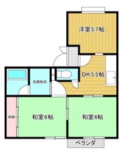 第1ウイズ下陰の間取り画像