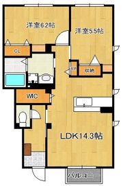 Gloire遠賀野 B棟の間取り画像