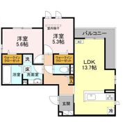 ロイヤルハイツ長居の間取り画像