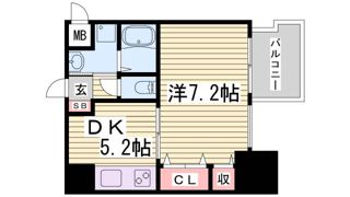 エステムプラザ神戸三宮ルクシアの間取り画像