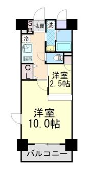 レジディア神戸三宮プレイスの間取り画像
