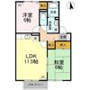 アビタシオン那賀川 B棟の間取り画像