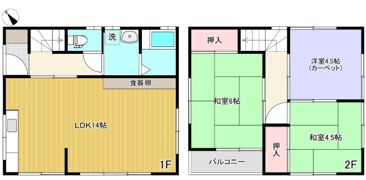 御殿山2丁目貸家の間取り画像