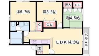 ガーデンコート車C棟の間取り画像