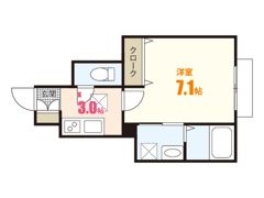 Shambre古市A棟の間取り画像