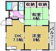 コーポイケガミの間取り画像