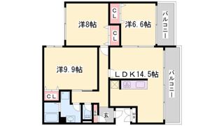 岡本Rd12の間取り画像