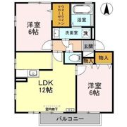 カームヒルズ Bの間取り画像