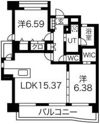 パラシオン西新の間取り画像