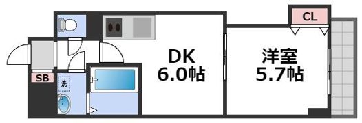 フクダ不動産上本町マンションの間取り画像