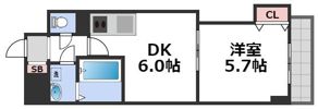 フクダ不動産上本町マンションの間取り画像