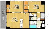 プランドール一枝の間取り画像