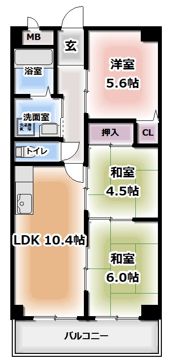 第3林ビルの間取り画像