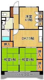 グランドハイツ村上の間取り画像