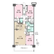 蘆花公園ザ・レジデンス ブライトコートの間取り画像