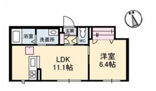 リムステイ ベレオ伏石の間取り画像