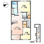 （仮）東田中新築アパートの間取り画像