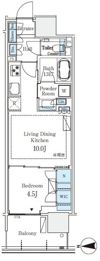 グランドシティタワー月島の間取り画像
