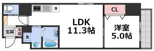 エイチ・ツーオー新深江の間取り画像