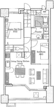 LANAI TOWN RENAISSANCE GRAND HIGHRISEの間取り画像