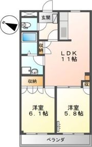 ビラージュ市塚の間取り画像