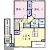 ベルフォールⅡAの間取り画像