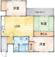 箕面リビエールハイツ1stの間取り画像