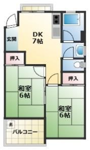 コーポ大原の間取り画像